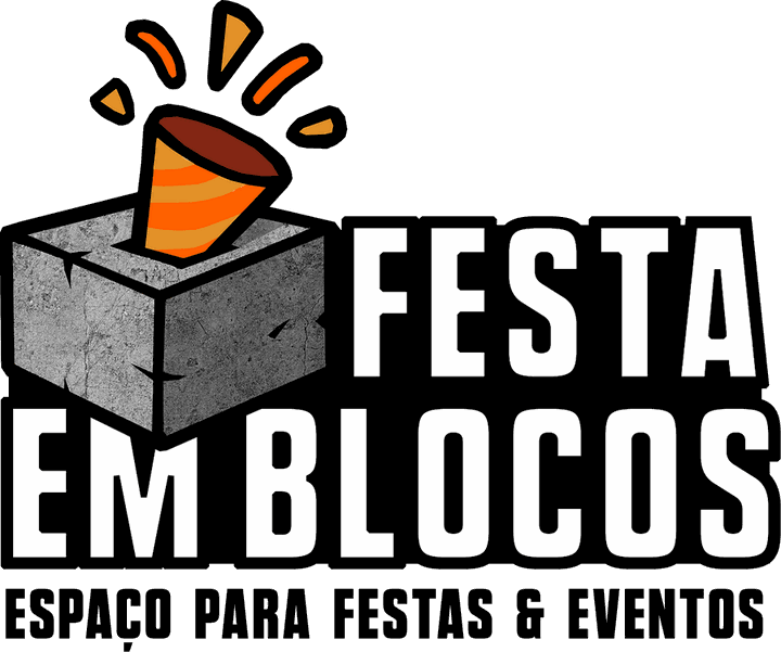 Logo do Festa em Blocos, espaço para festas e eventos
